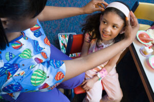 Carer with child